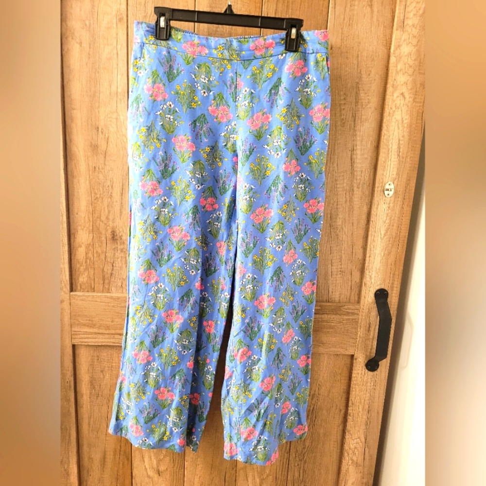 Loft floral pull-on slacks, Medium Petite - Picture 1 of 4